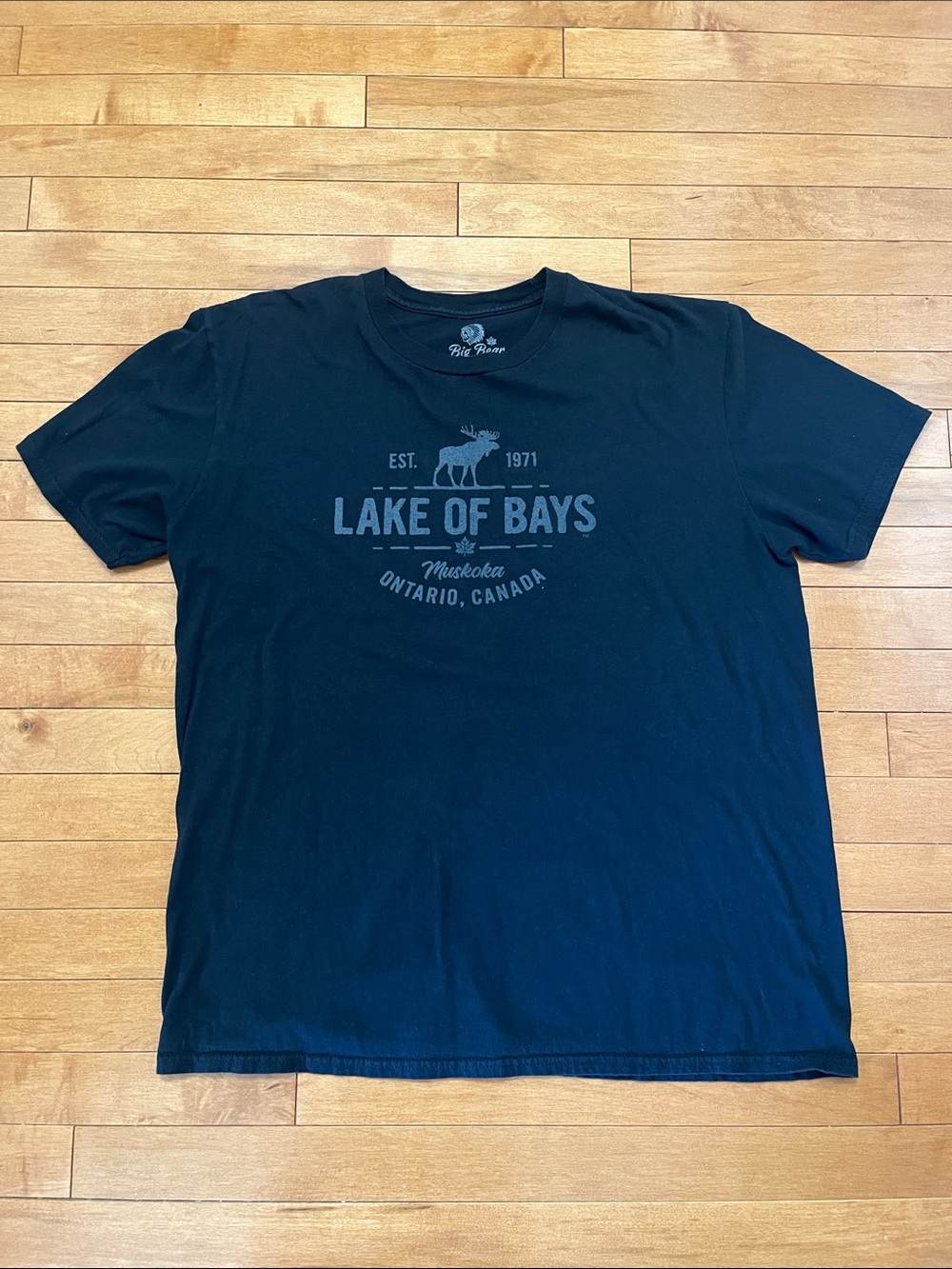 Lake of Bays Graphic Crewneck Tee - Black - XL women’s